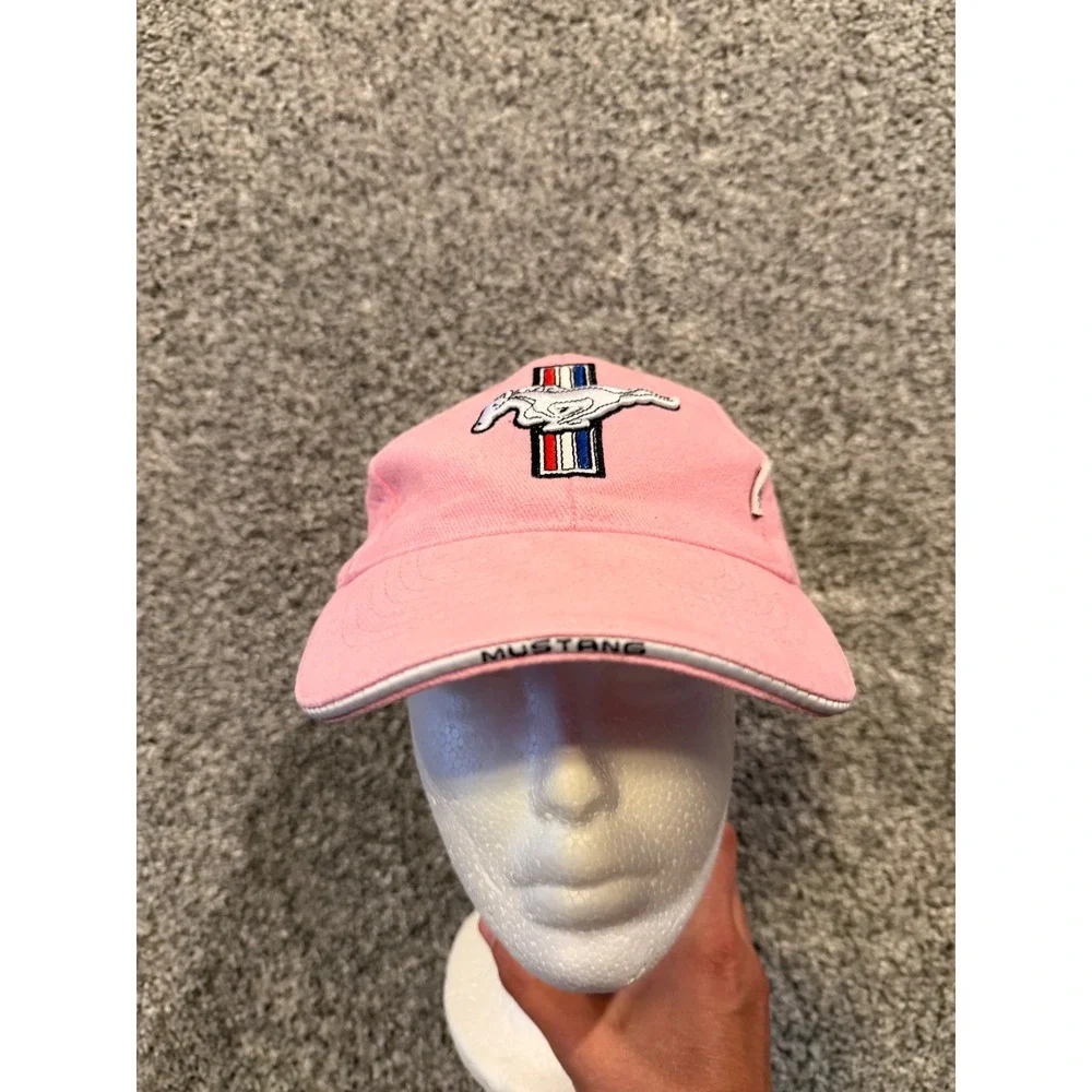 Ford Hat Womens OS Pink Mustang GT Baseball Cap Adjustable Logo Embroidered *